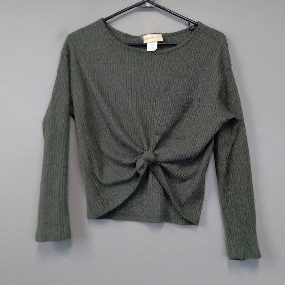 enough about me...Olive Tie Knot Waist Sweater